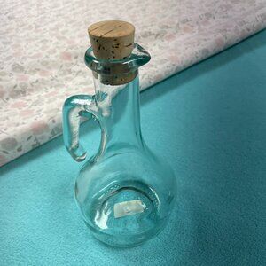 Glass Jar with Pour Spout, Handle and Cork - for Oil, Dressing